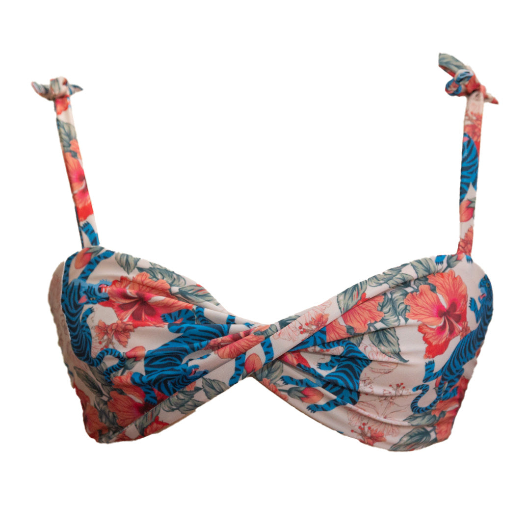 Top URSULA stampa "Blue tiger"