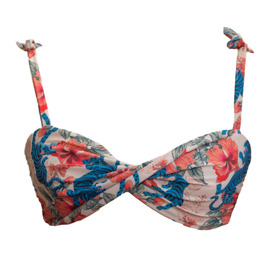 Top URSULA stampa "Blue tiger"